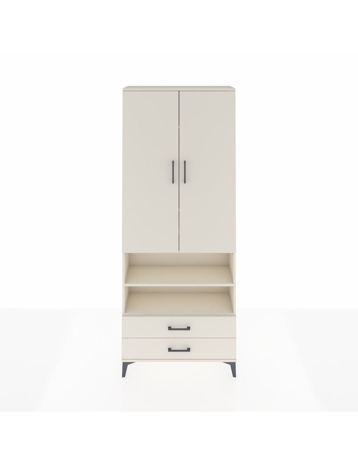 Arges Dolap 5 Raflı 2 Çekmeceli 2 Kapaklı 88x30x221 Aytaşı-Aytaşı