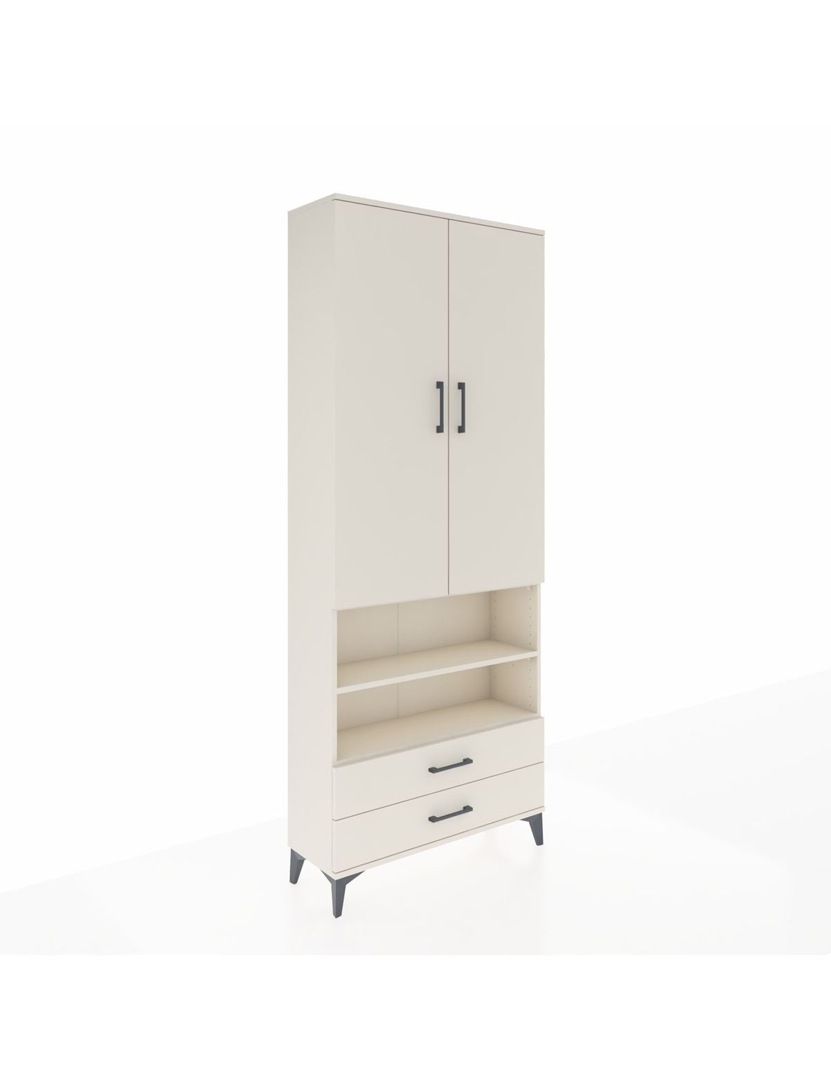 Arges Dolap 5 Raflı 2 Çekmeceli 2 Kapaklı 88x30x221 Aytaşı-Aytaşı