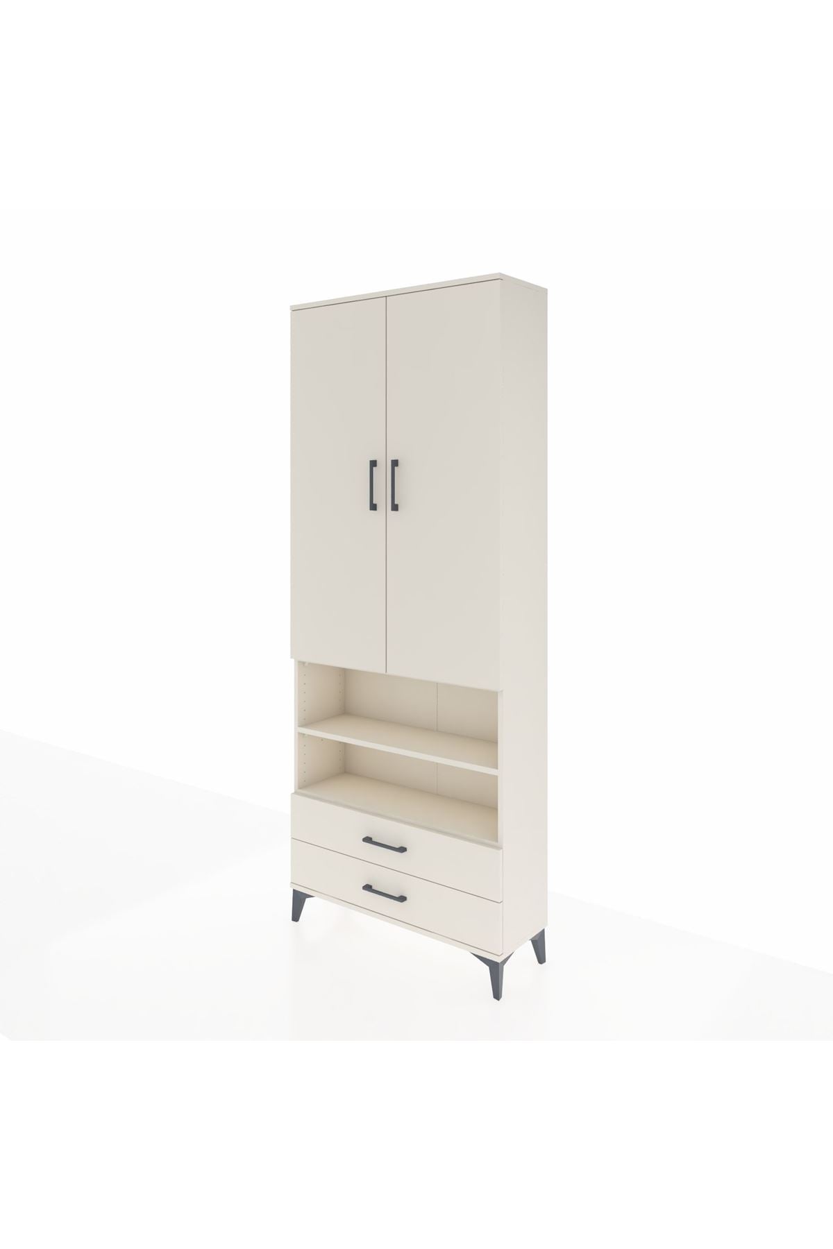 Arges Dolap 5 Raflı 2 Çekmeceli 2 Kapaklı 88x30x221 Aytaşı-Aytaşı