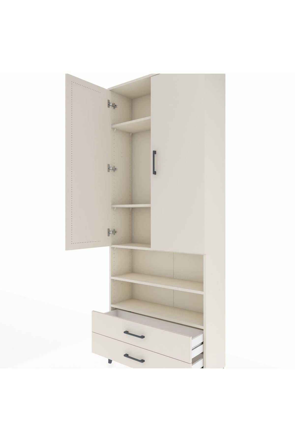 Arges Dolap 5 Raflı 2 Çekmeceli 2 Kapaklı 88x30x221 Aytaşı-Aytaşı