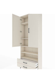 Arges Dolap 5 Raflı 2 Çekmeceli 2 Kapaklı 88x30x221 Aytaşı-Aytaşı