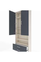 Arges Dolap 5 Raflı 2 Çekmeceli 2 Kapaklı 88x30x221 Aytaşı-Antrasit