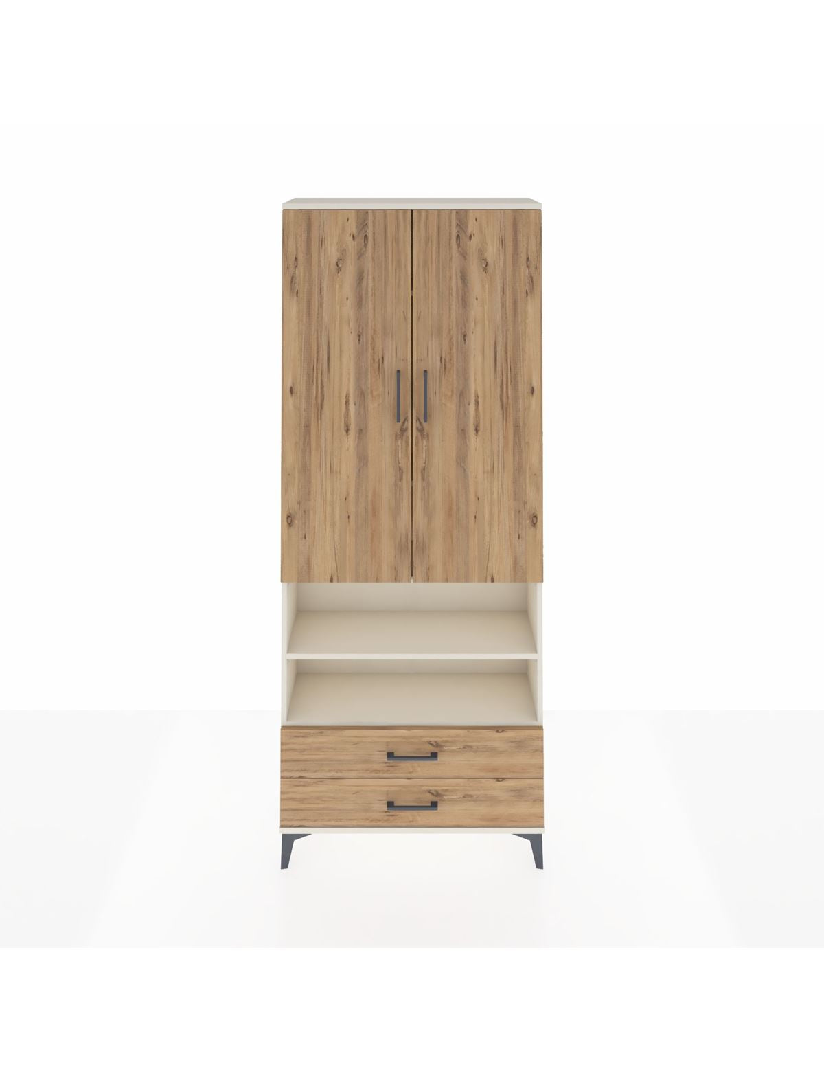 Arges Dolap 5 Raflı 2 Çekmeceli 2 Kapaklı 88x30x221 Aytaşı-Çam