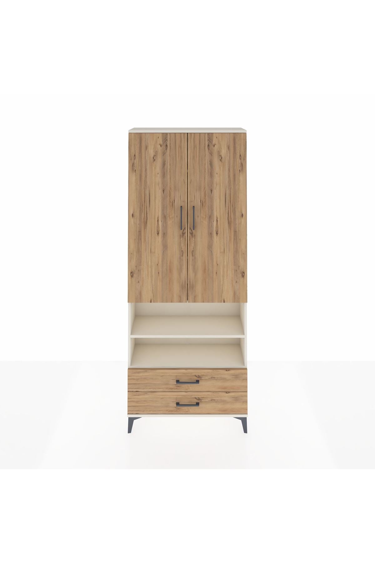 Arges Dolap 5 Raflı 2 Çekmeceli 2 Kapaklı 88x30x221 Aytaşı-Çam