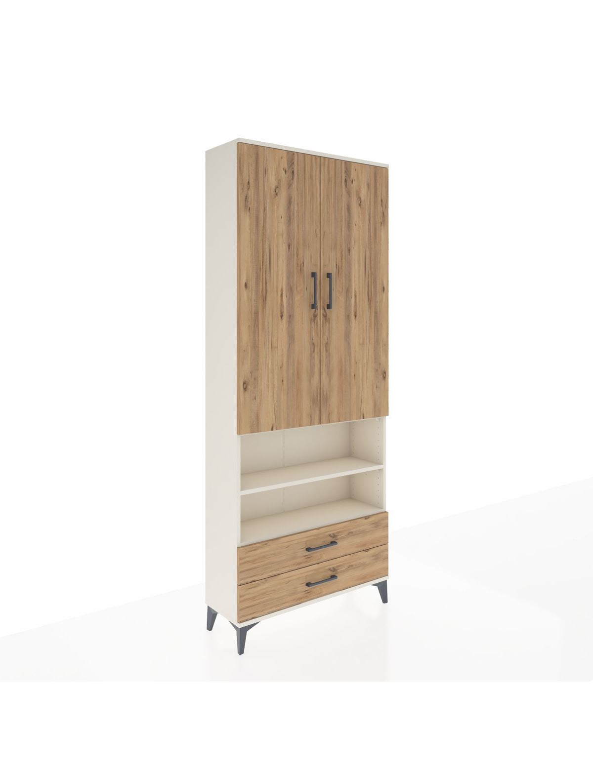 Arges Dolap 5 Raflı 2 Çekmeceli 2 Kapaklı 88x30x221 Aytaşı-Çam