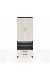 Arges Dolap 5 Raflı 2 Çekmeceli 2 Kapaklı 88x30x221 Antrasit-Aytaşı