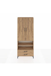 Arges Dolap 5 Raflı 2 Çekmeceli 2 Kapaklı 88x30x221 Çam-Çam