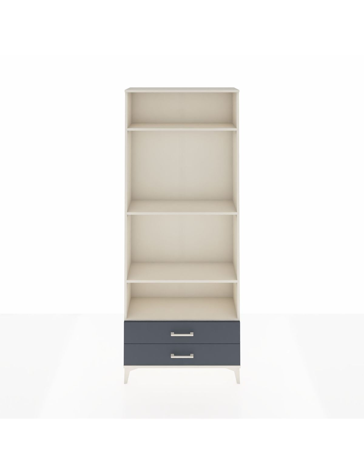 Arges Dolap 4 Raflı 2 Çekmeceli 88x30x221 Aytaşı-Antrasit