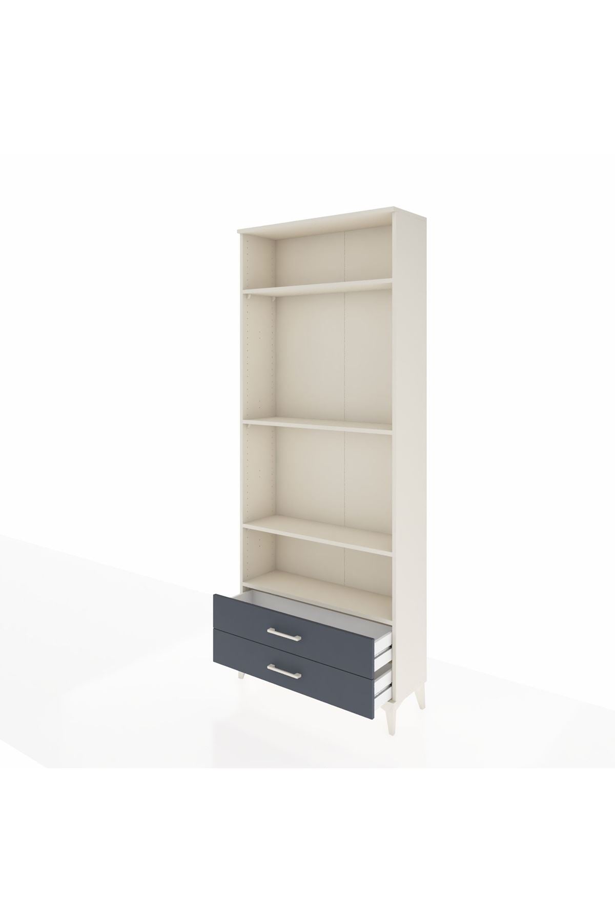 Arges Dolap 4 Raflı 2 Çekmeceli 88x30x221 Aytaşı-Antrasit