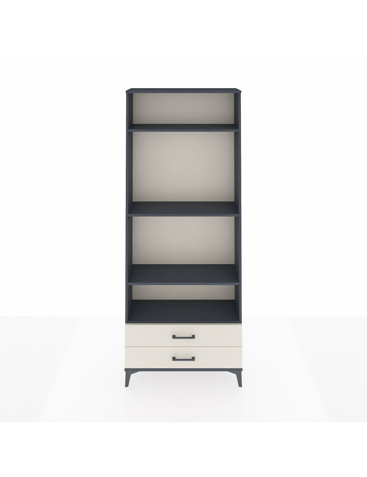 Arges Dolap 4 Raflı 2 Çekmeceli 88x30x221 Antrasit-Aytaşı