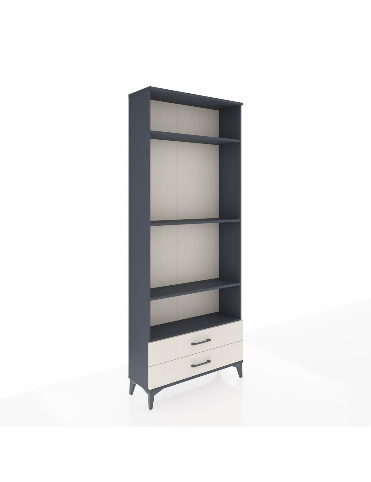 Arges Dolap 4 Raflı 2 Çekmeceli 88x30x221 Antrasit-Aytaşı