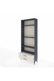 Arges Dolap 4 Raflı 2 Çekmeceli 88x30x221 Antrasit-Aytaşı