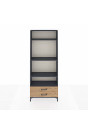 Arges Dolap 4 Raflı 2 Çekmeceli 88x30x221 Antrasit-Çam