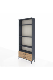 Arges Dolap 4 Raflı 2 Çekmeceli 88x30x221 Antrasit-Çam