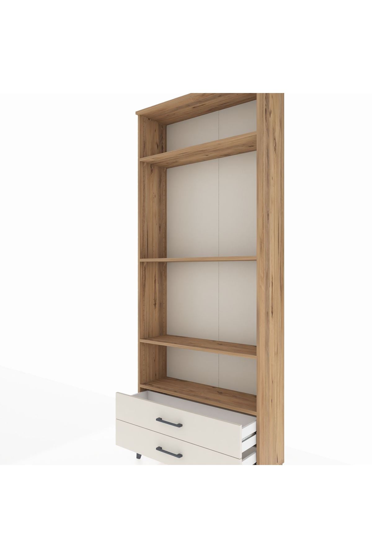 Arges Dolap 4 Raflı 2 Çekmeceli 88x30x221 Çam-Aytaşı
