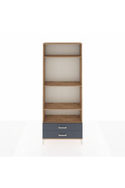 Arges Dolap 4 Raflı 2 Çekmeceli 88x30x221 Çam-Antrasit