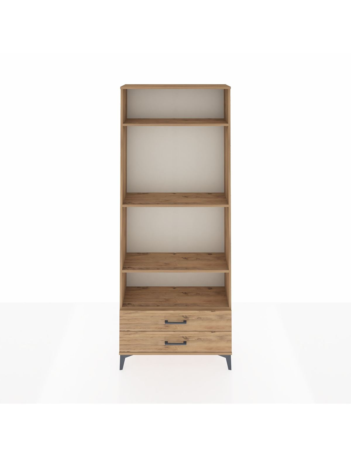 Arges Dolap 4 Raflı 2 Çekmeceli 88x30x221 Çam-Çam