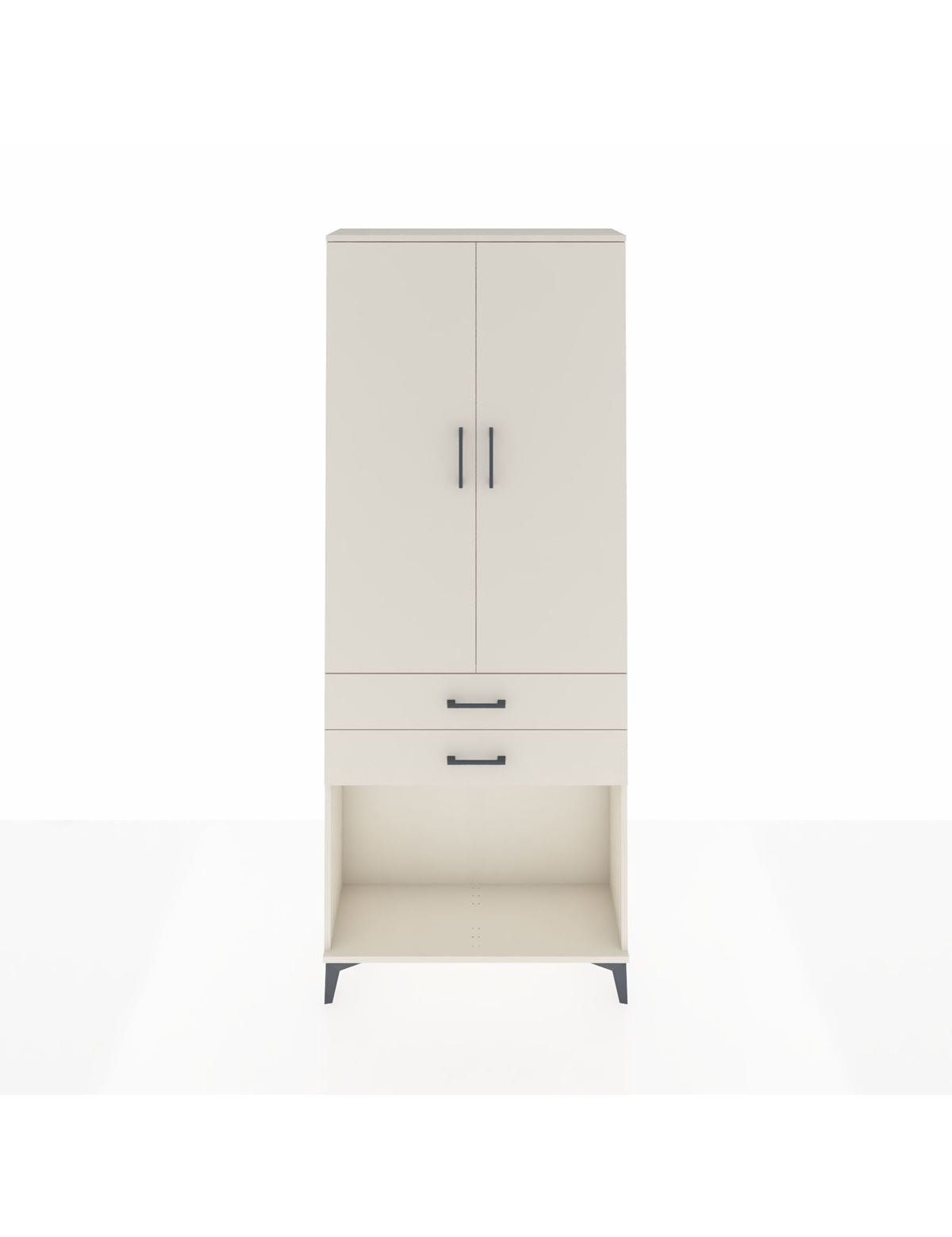 Arges Dolap 2 Raflı 2 Çekmeceli Tek Askılı 88x30x221 Aytaşı-Aytaşı