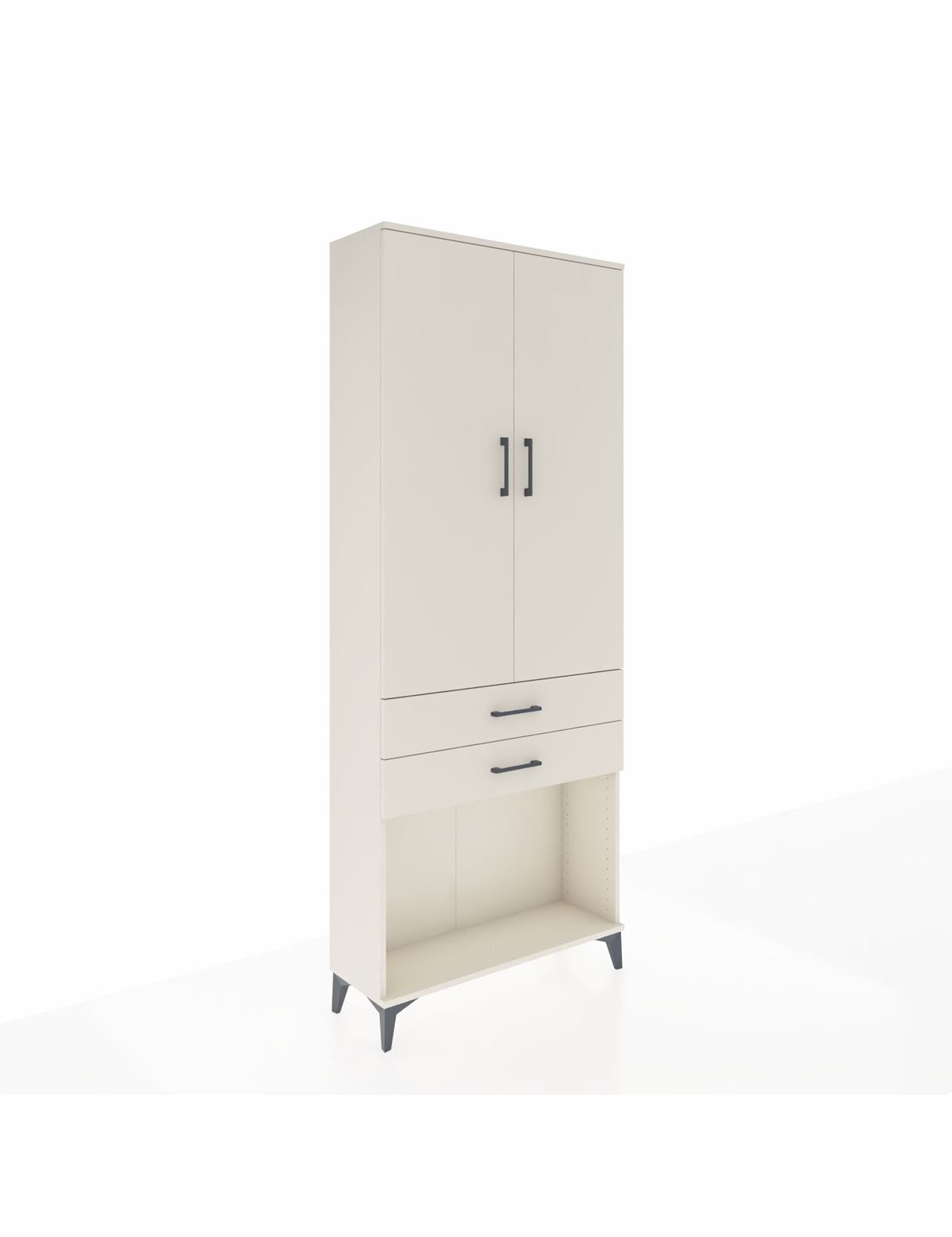 Arges Dolap 2 Raflı 2 Çekmeceli Tek Askılı 88x30x221 Aytaşı-Aytaşı