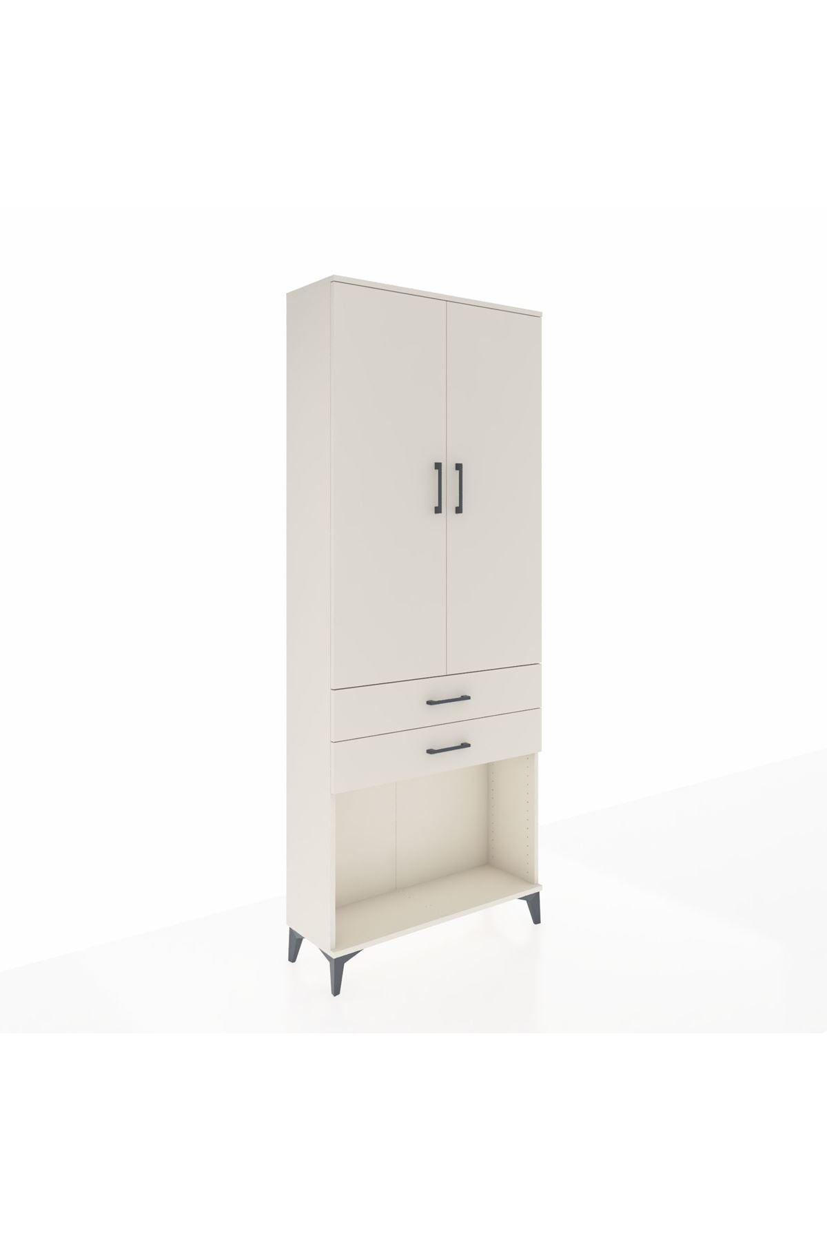 Arges Dolap 2 Raflı 2 Çekmeceli Tek Askılı 88x30x221 Aytaşı-Aytaşı