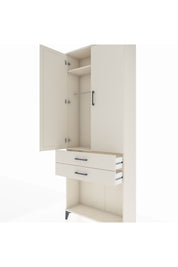 Arges Dolap 2 Raflı 2 Çekmeceli Tek Askılı 88x30x221 Aytaşı-Aytaşı