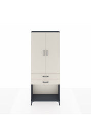 Arges Dolap 2 Raflı 2 Çekmeceli Tek Askılı 88x30x221 Antrasit-Aytaşı