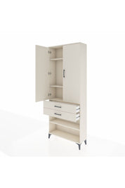 Arges Dolap 4 Raflı 2 Çekmeceli 2 Kapaklı 88x30x221 Aytaşı-Aytaşı