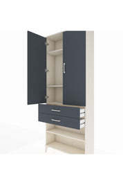 Arges Dolap 4 Raflı 2 Çekmeceli 2 Kapaklı 88x30x221 Aytaşı-Antrasit