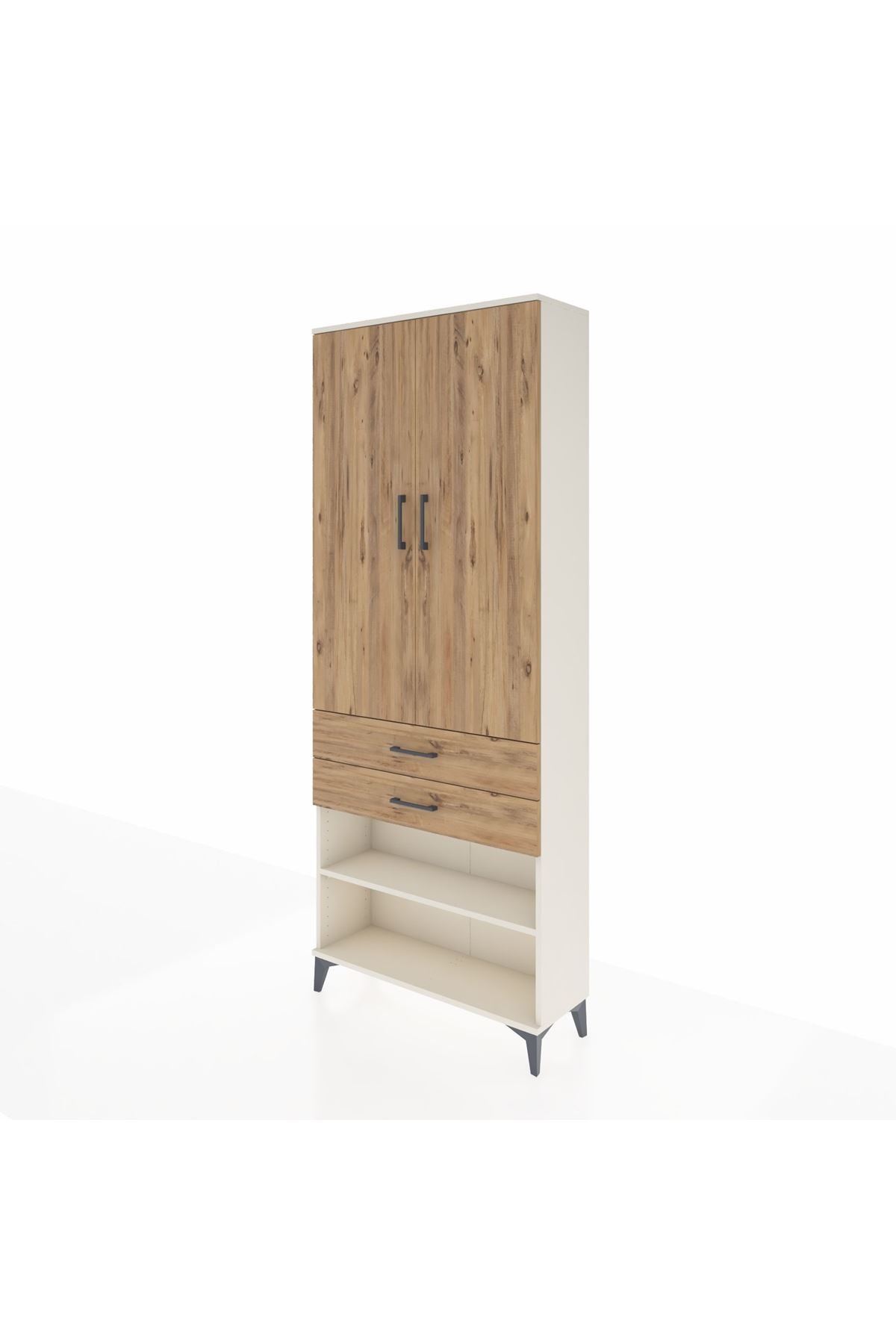 Arges Dolap 4 Raflı 2 Çekmeceli 2 Kapaklı 88x30x221 Aytaşı-Çam