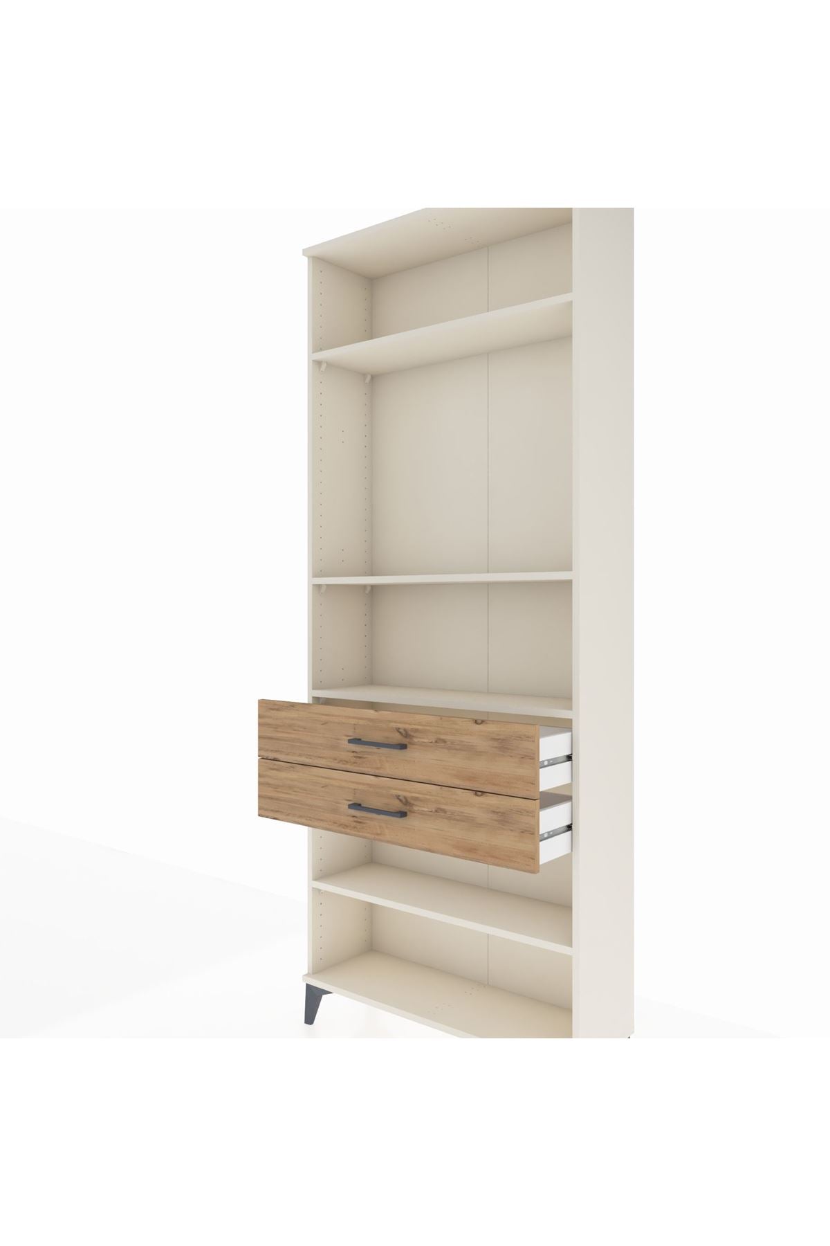 Arges Dolap 4 Raflı 2 Çekmeceli 88x30x221 Aytaşı-Çam