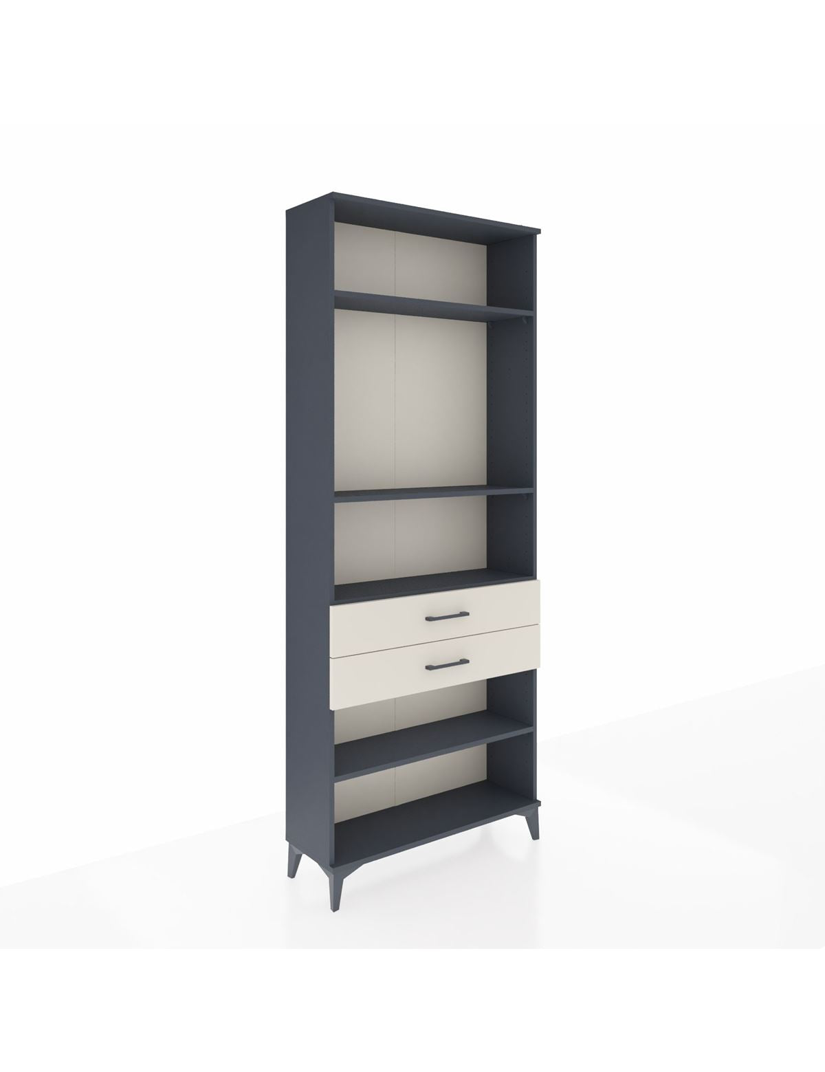 Arges Dolap 4 Raflı 2 Çekmeceli 88x30x221 Antrasit-Aytaşı