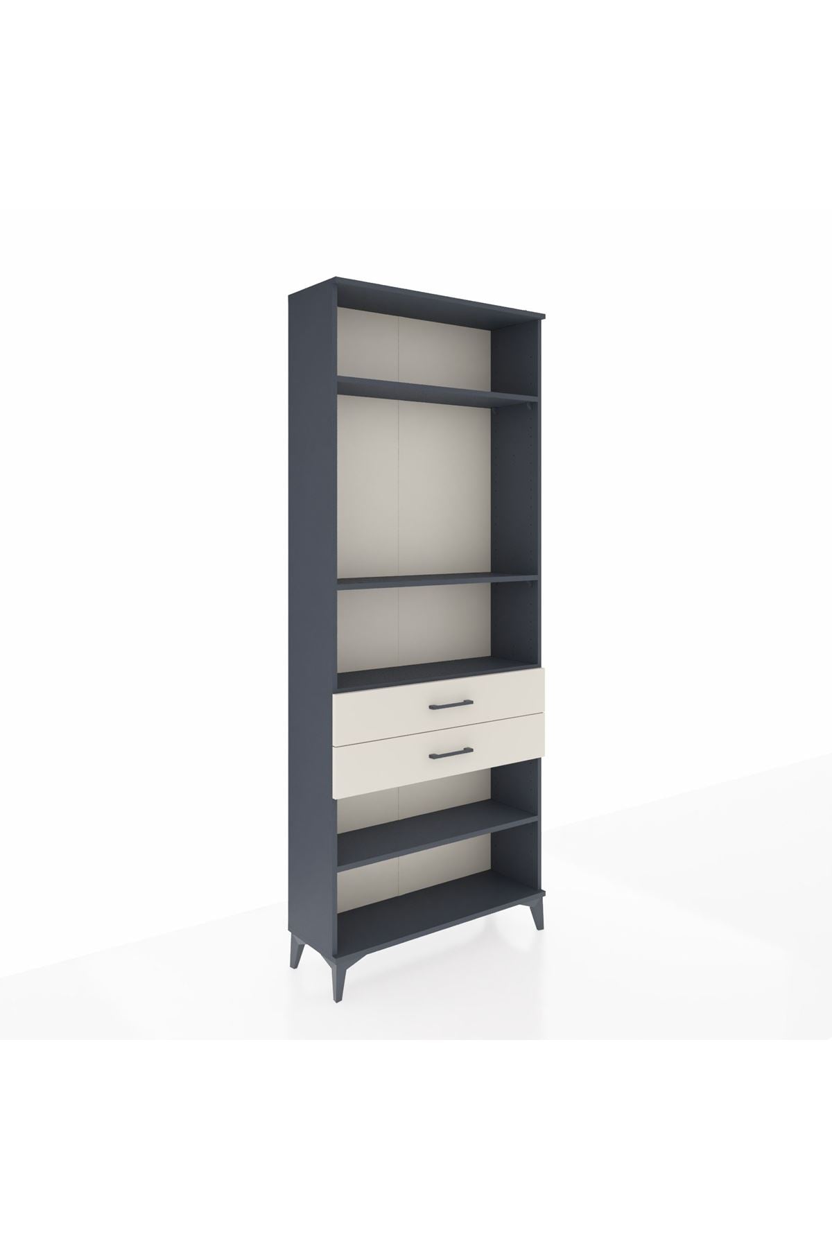 Arges Dolap 4 Raflı 2 Çekmeceli 88x30x221 Antrasit-Aytaşı