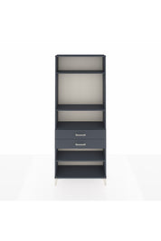 Arges Dolap 4 Raflı 2 Çekmeceli 88x30x221 Antrasit-Antrasit