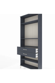 Arges Dolap 4 Raflı 2 Çekmeceli 88x30x221 Antrasit-Antrasit