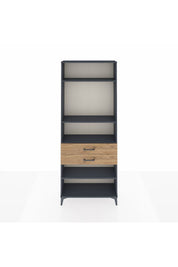 Arges Dolap 4 Raflı 2 Çekmeceli 88x30x221 Antrasit-Çam