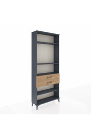 Arges Dolap 4 Raflı 2 Çekmeceli 88x30x221 Antrasit-Çam