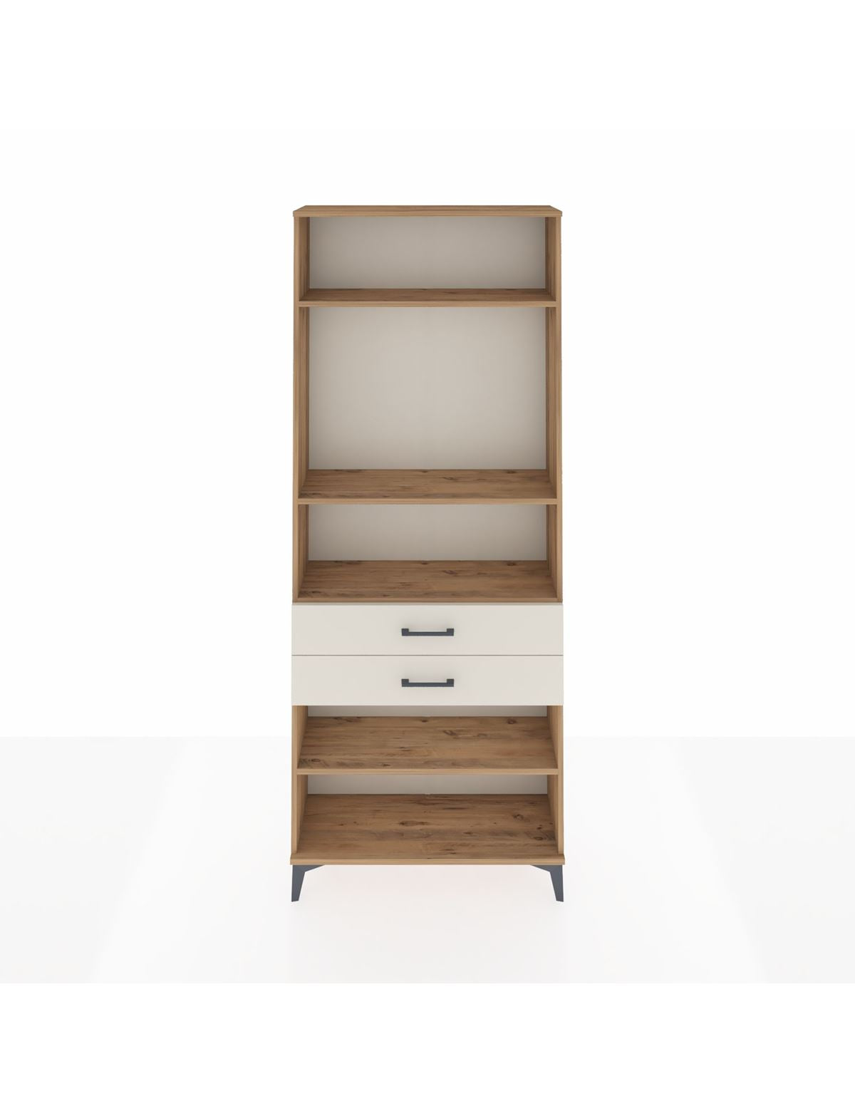 Arges Dolap 4 Raflı 2 Çekmeceli 88x30x221 Çam-Aytaşı