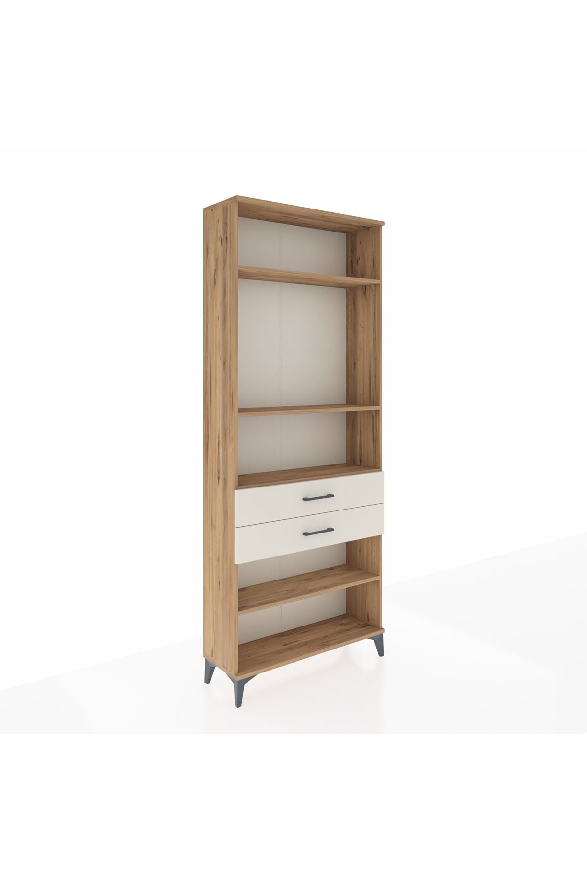 Arges Dolap 4 Raflı 2 Çekmeceli 88x30x221 Çam-Aytaşı