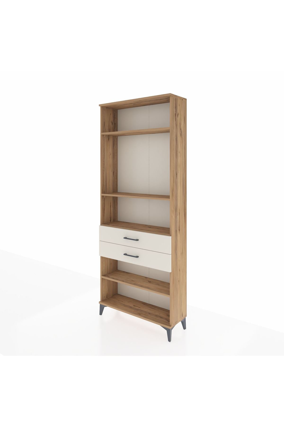 Arges Dolap 4 Raflı 2 Çekmeceli 88x30x221 Çam-Aytaşı