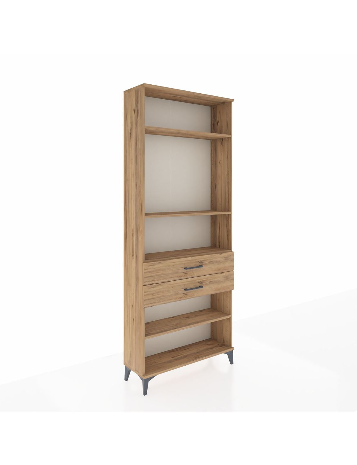 Arges Dolap 4 Raflı 2 Çekmeceli 88x30x221 Çam-Çam