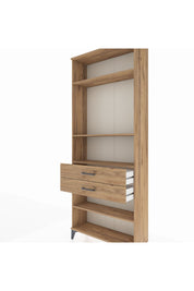 Arges Dolap 4 Raflı 2 Çekmeceli 88x30x221 Çam-Çam