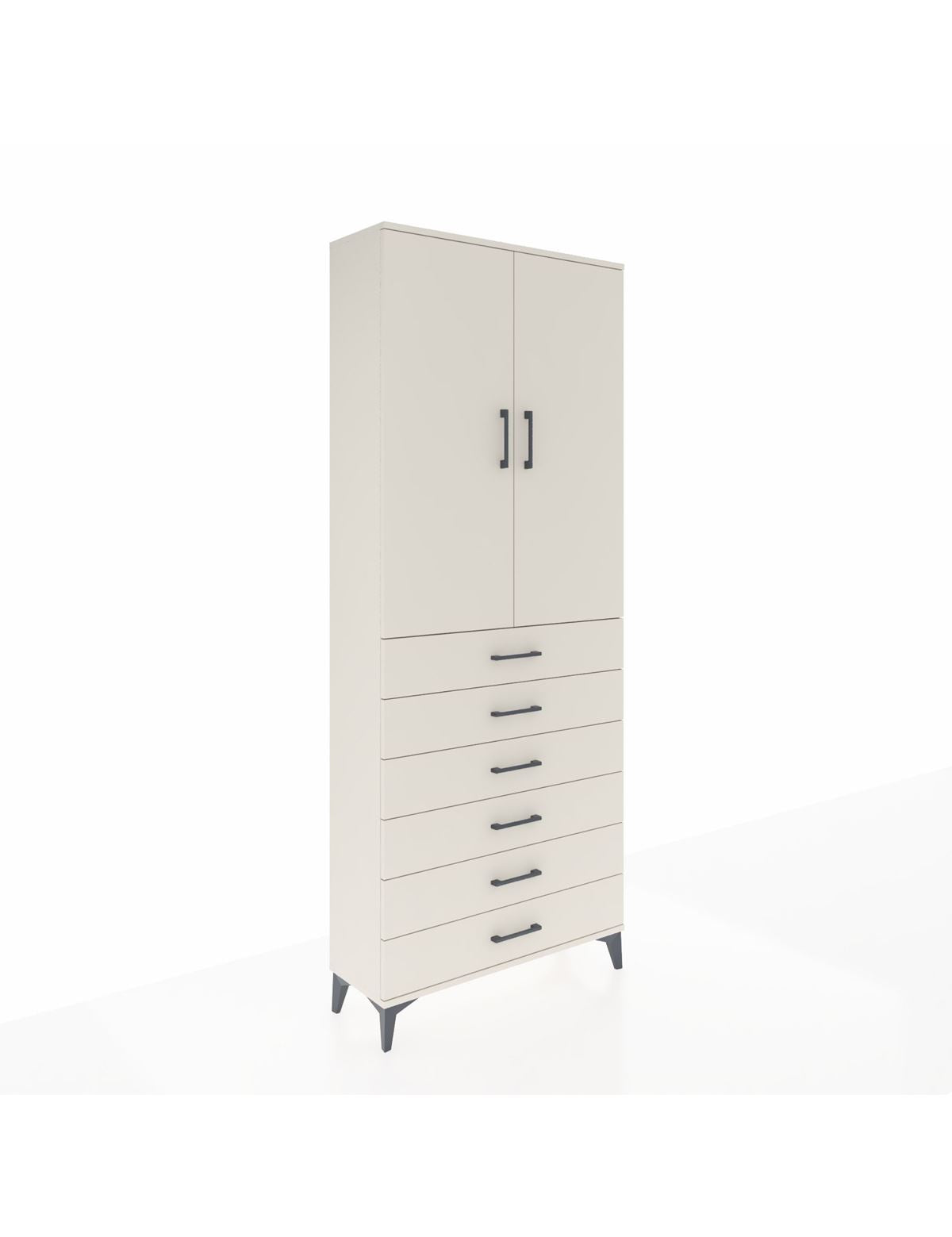 Arges Dolap 3 Raflı 6 Çekmeceli 2 Kapaklı 88x30x221 Aytaşı-Aytaşı