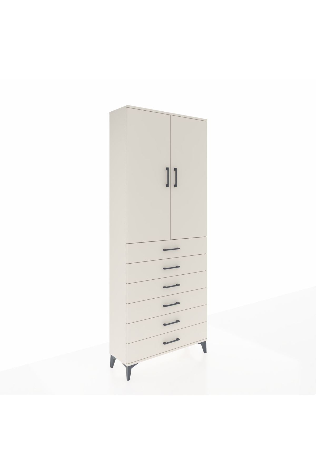 Arges Dolap 3 Raflı 6 Çekmeceli 2 Kapaklı 88x30x221 Aytaşı-Aytaşı