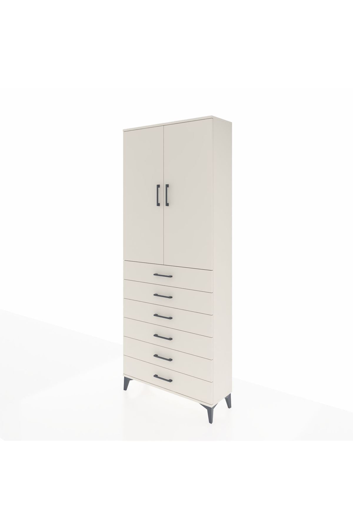 Arges Dolap 3 Raflı 6 Çekmeceli 2 Kapaklı 88x30x221 Aytaşı-Aytaşı