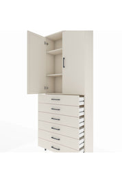 Arges Dolap 3 Raflı 6 Çekmeceli 2 Kapaklı 88x30x221 Aytaşı-Aytaşı