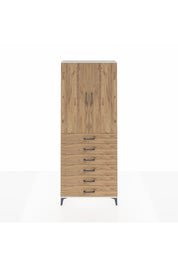 Arges Dolap 3 Raflı 6 Çekmeceli 2 Kapaklı 88x30x221 Aytaşı-Çam