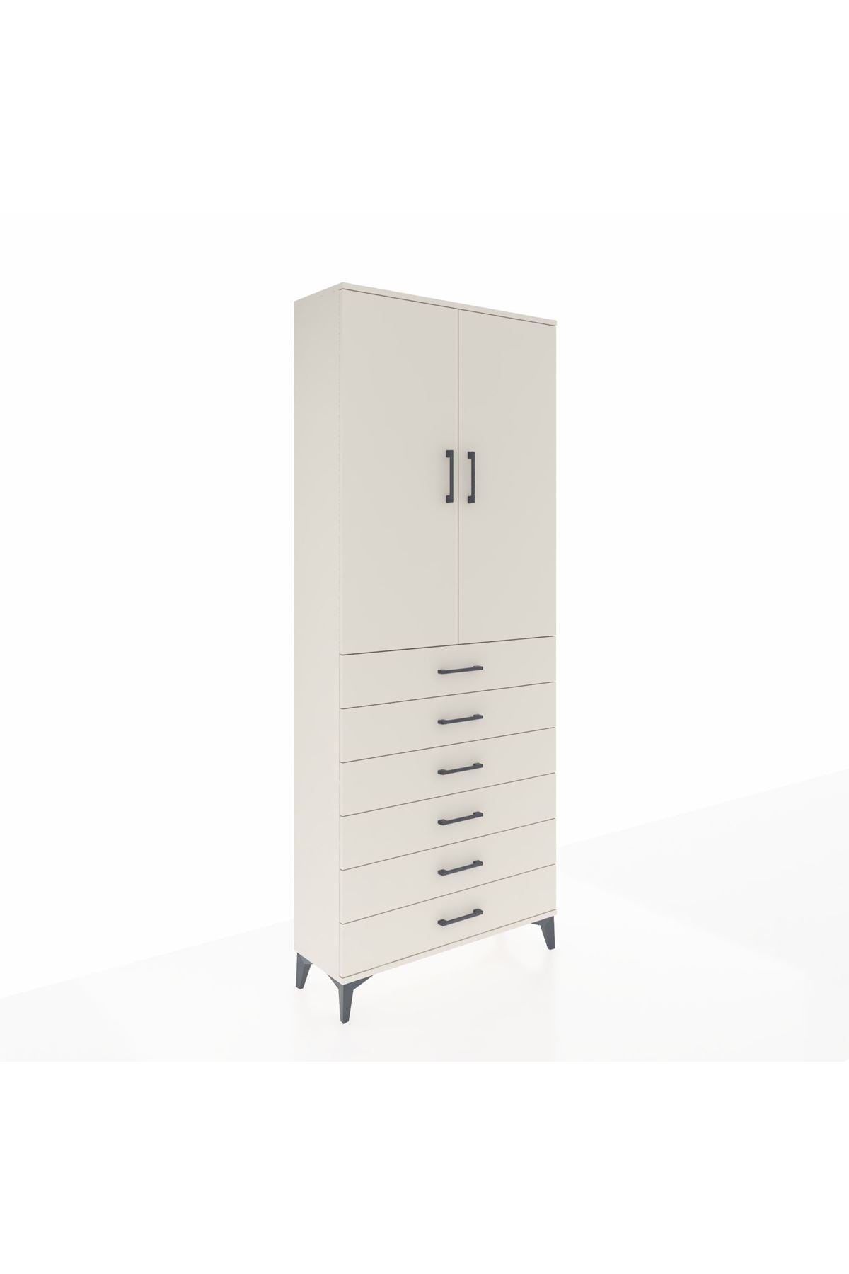 Arges Dolap 2 Raflı 6 Çekmeceli 2 Kapaklı 88x30x221 Aytaşı-Aytaşı