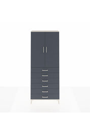 Arges Dolap 2 Raflı 6 Çekmeceli 2 Kapaklı 88x30x221 Aytaşı-Antrasit