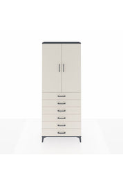 Arges Dolap 2 Raflı 6 Çekmeceli 2 Kapaklı 88x30x221 Antrasit-Aytaşı