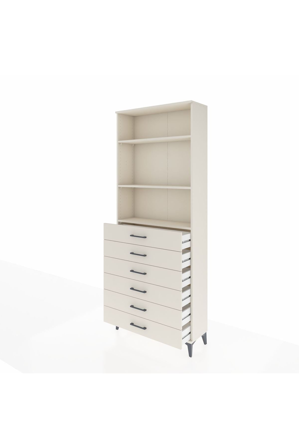 Arges Dolap 3 Raflı 6 Çekmeceli 88x30x221 Aytaşı-Aytaşı